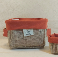 Cesto Organizador Juta & Tecido - Craft.Mimo