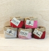 Cachepô Linho - Cores do Amor - Tag Personalizada - Juta & Tecido
