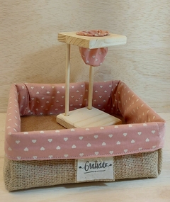 Imagem do Mini Coador Coração Rosé - Lembrancinha Personalizada