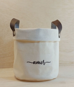 Cesto de Lona Amor - Cesto Decorativo - Presente Personalizado - comprar online