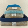 Cesta Dia dos Namorados - Tons de Azul - Cesta de Presentes - Tag Personalizada - Juta & Tecido