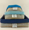 Cesta Dia dos Namorados - Tons de Azul - Cesta de Presentes - Tag Personalizada - Juta & Tecido