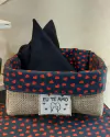 Cesta Dia dos Namorados - Corações Vermelhos - Cesta de Presentes - Tag Personalizada - Juta & Tecido