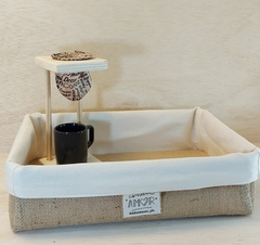 Mini Coador com Porta Sachês - Dose de Felicidade - comprar online