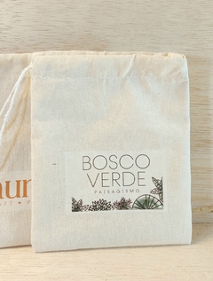 Saquinho Logotipo - Lembrancinha - Estampa Personalizada - Algodão Cru com Cordão Embutido - 10x13cm na internet