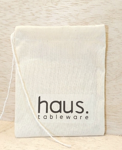 Saquinho Logotipo - Móveis - Lembrancinha - Estampa Personalizada - Algodão Cru com Cordão Embutido - 10x13cm - comprar online