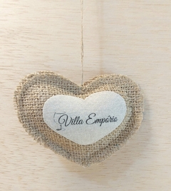 Pingente Coração - Personalizado - Juta com Enchimento na internet