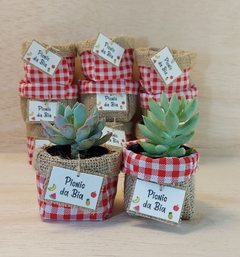 Cachepô Festa Junina - Lembrancinha de Aniversário - Tag Personalizada - Juta & Tecido - comprar online