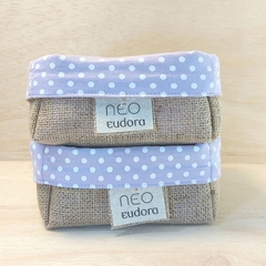 Cesta Poá - Amor em Forma de Presente - Lilás - Cesta de Presentes - Tag Personalizada - Juta & Tecido na internet