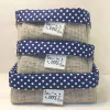 Cesta Poá - Lar Doce Lar - Azul - Cesta de Presentes - Tag Personalizada - Juta & Tecido