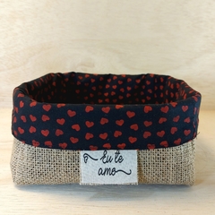Cesta Dia dos Namorados - Meu Amor Por Você - Cesta de Presentes - Tag Personalizada - Juta & Tecido na internet