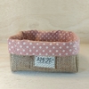 Cesta Poá - Amor Rosé - Cesta de Presentes - Tag Personalizada - Juta & Tecido