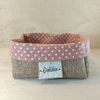 Cesta Poá - Gratidão Rosé - Cesta de Presentes - Tag Personalizada - Juta & Tecido