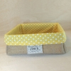 Cesta Poá - Espalhe o Amor - Amarela - Cesta de Presentes - Tag Personalizada - Juta & Tecido