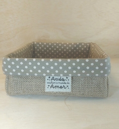 Cesta Bodas Rosé - Bodas - Cesta de Presentes - Tag Personalizada - Juta & Tecido - loja online