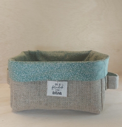 Cesto Organizador - Juta e Tecido - Craft.Mimo
