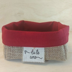 Cesta Dia dos Namorados - Vinho, Vermelho e Rosa - Cesta de Presentes - Tag Personalizada - Juta & Tecido na internet