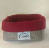 Cesta Juta & Linho - Com Carinho - Vermelha - Cesta de Presentes - Tag Personalizada