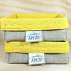 Cesta Juta & Linho - Contém Amor - Amarelo - Cesta de Presentes - Tag Personalizada