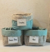 Cachepô Menta Estampas Delicadas - Nomes - Um Nome Por Peça - Juta & Tecido