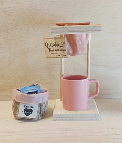 Mini Coador Coração Rosé - Lembrancinha Personalizada