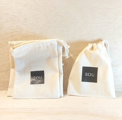 Imagem do Saquinho Logotipo - Lembrancinha - Estampa Personalizada - Algodão Cru com Cordão Embutido - 10x13cm