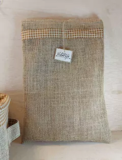Saquinho de Juta Biscoitos - Logotipo - Detalhe em Tecido - Tag Personalizada - Lembrancinha na internet