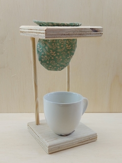 Mini Coador Azul Margaridas - Enfeite de Mesa - loja online