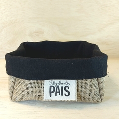 Cesta Linho Preto - Feliz Dia dos Pais - Dia dos Pais