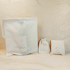 Saco Cordão Mar Areia Coqueiros - Estampa Padrão (Minimalista) - Lembrancinha de Casamento na internet