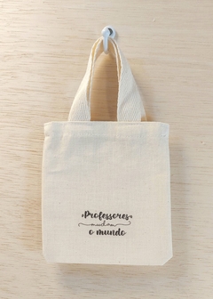 Sacolinha Minibag Melhor Professora - Personalizada - Estampa Padrão - Algodão Cru - Lembrancinha Dia dos Professores - comprar online