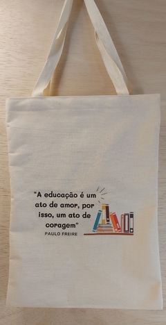 Ecobag Dia dos Professores - Sacola Ecológica Personalizada - Algodão Cru - Lembrancinha