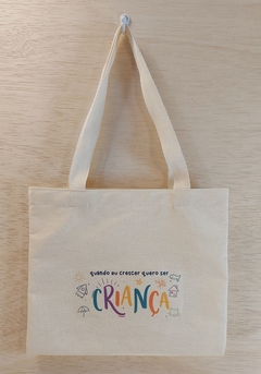 Ecobag Dia das Crianças - Sacola Ecológica Personalizada - Algodão Cru & Tecido - Lembrancinha