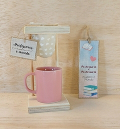 Mini Coador com Porta Sachês e Tag - Dia dos Professores - Craft.Mimo