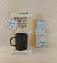 Mini Coador Louco por Café - Professores Mudam o Mundo - Craft.Mimo