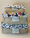 Cesta Mickey - Disney - Estampas - Juta e Tecido - Tag Personalizada - Lembrancinha de Aniversário
