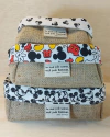 Cesta Mickey - Disney - Estampas - Juta e Tecido - Tag Personalizada - Lembrancinha de Aniversário