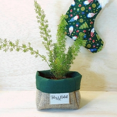Cachepô Verde Pinheiro Árvore de Desejos - Brinde Natalino - Tag Personalizada na internet