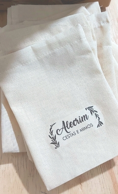 Saco de Amarrar - Estampa Padrão Personalizada - Algodão Cru - Craft.Mimo