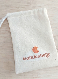 Saquinho Cafeteria - Logotipo - Lembrancinha - Estampa Personalizada - Algodão Cru com Cordão Embutido - 10x13cm - comprar online