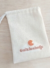 Saquinho Cookie - Logotipo - Lembrancinha - Estampa Personalizada - Algodão Cru com Cordão Embutido - 10x13cm