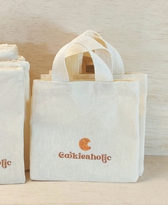 Sacolinha Minibag Positividade - Brinde Empresarial - Campanha - Personalizada - Estampa Padrão - Algodão Cru - Brinde - Craft.Mimo