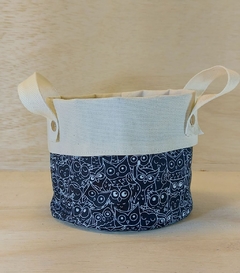 Cesto de Lona e Tecido - Cesta de Café - Coffe Shop - Cesta de Presentes - Personalizado - Craft.Mimo