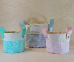 Cesto de Lona e Tecido - Cores e Balões - Cesto Infantil - Cesta de Presentes - Personalizado na internet