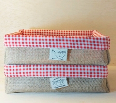 Cesta Festa Junina - Piquenique Vermelho - Cesta de Presentes - Tag Personalizada