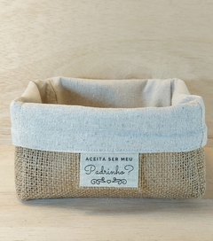Cesta Bodas Rosé - Bodas - Cesta de Presentes - Tag Personalizada - Juta & Tecido na internet