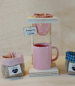Mini Coador com Porta Sachês e Tag - Dia dos Professores