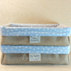 Cesta Estrelinhas - Candy - Juta e Tecido - Tag Personalizada - Lembrancinha de Aniversário