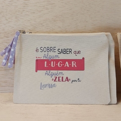 Necessaire Nomes Individuais - Lembrancinha Personalizada - Lona 100% Algodão - comprar online