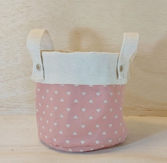 Cesto de Lona e Tecido - Mescla Rosa - Cesta de Presentes - Personalizado - comprar online